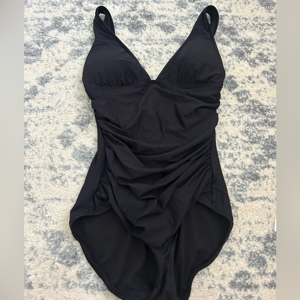 J. Crew Ruched V-neck one-piece swimsuit - Picture 5 of 8